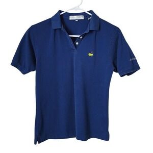 MASTERS COLLECTION Augusta National Polo Shirt Blue Golf Embroidered Logo Size S